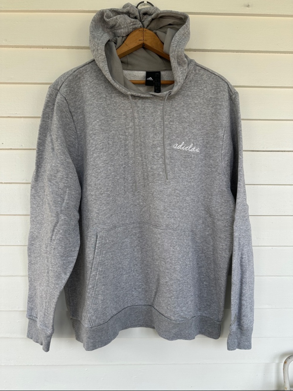 adidas Light Grey Pullover Hoodie